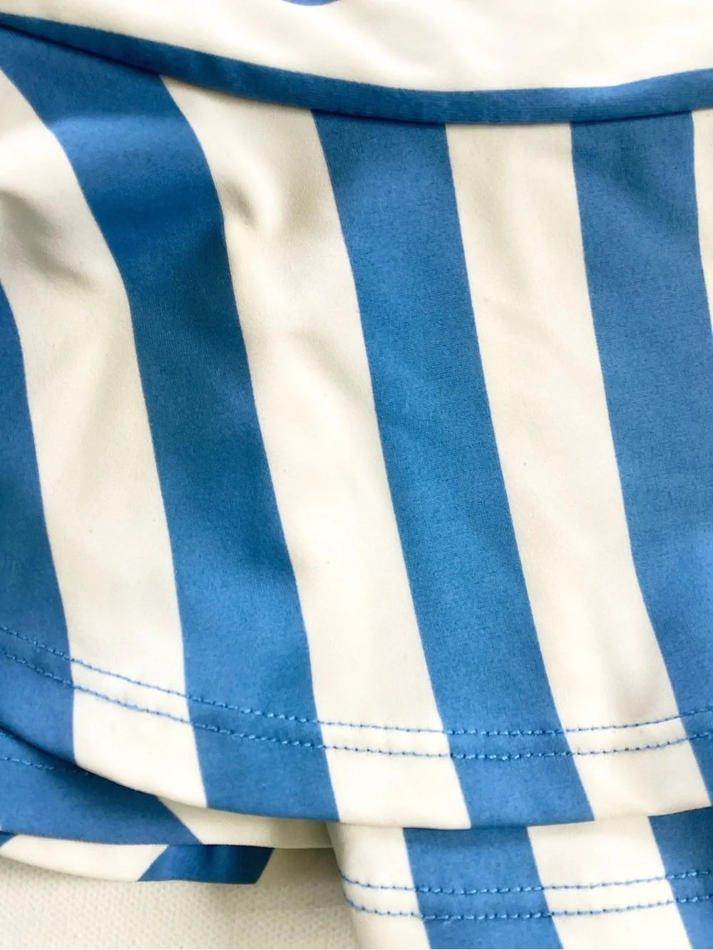 Hanna Andersson Blue and White Striped Two Piece Swim Suit